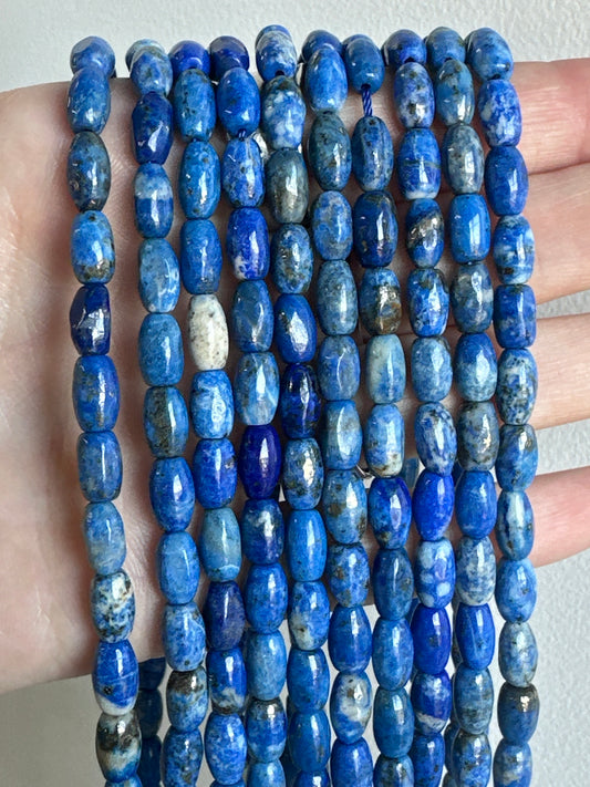 Lapis Lazuli Barrel Beads
