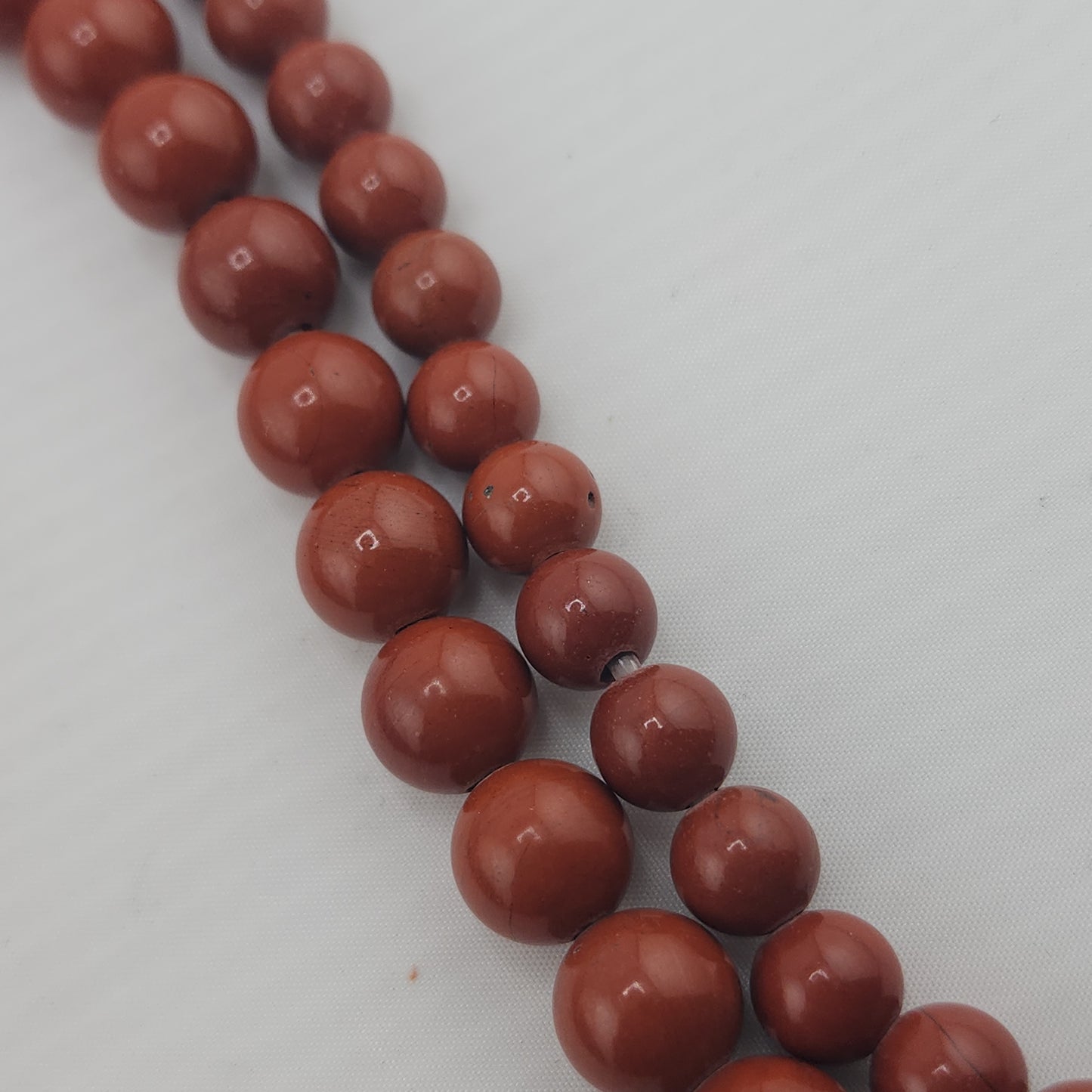Wide Hole Red Jasper Beads
