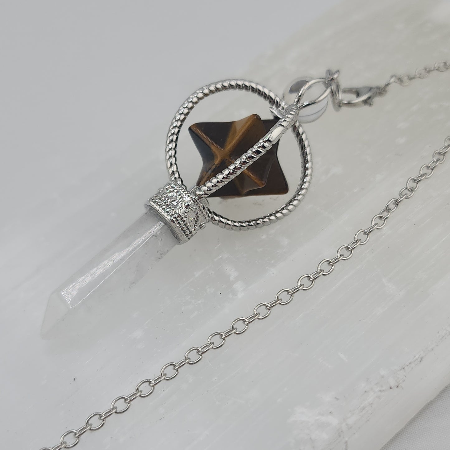 Tiger Eye Merkabah Pendulums