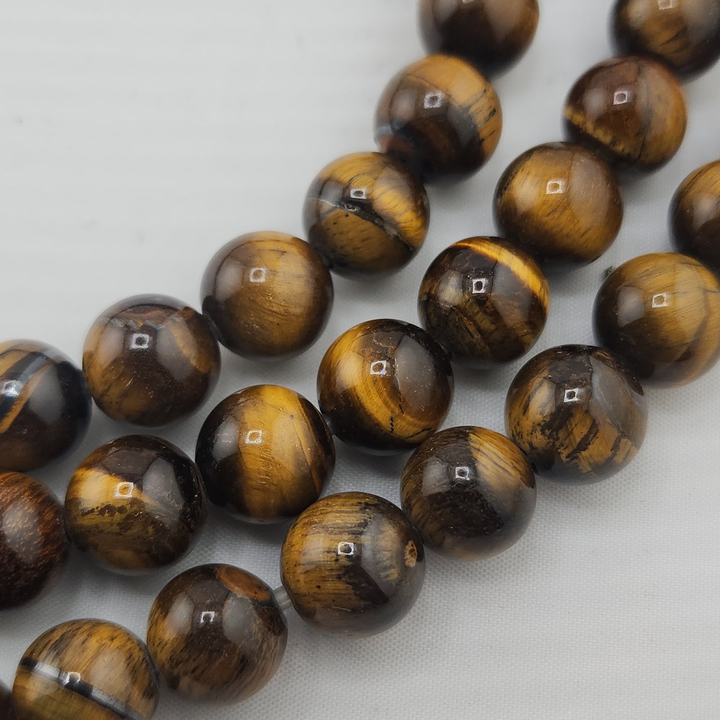 Wide Hole Tiger Eye Beads