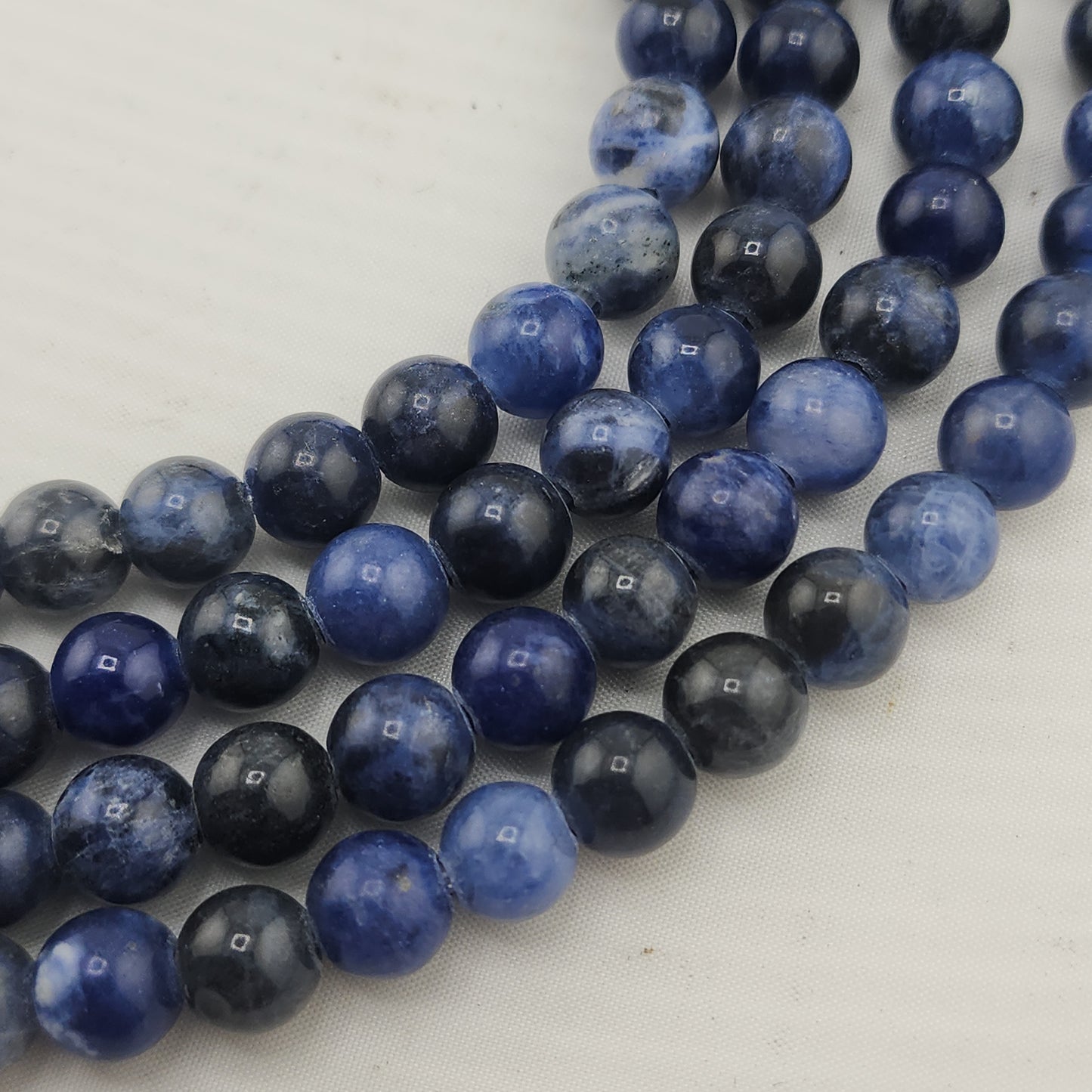 Wide Hole Sodalite Beads