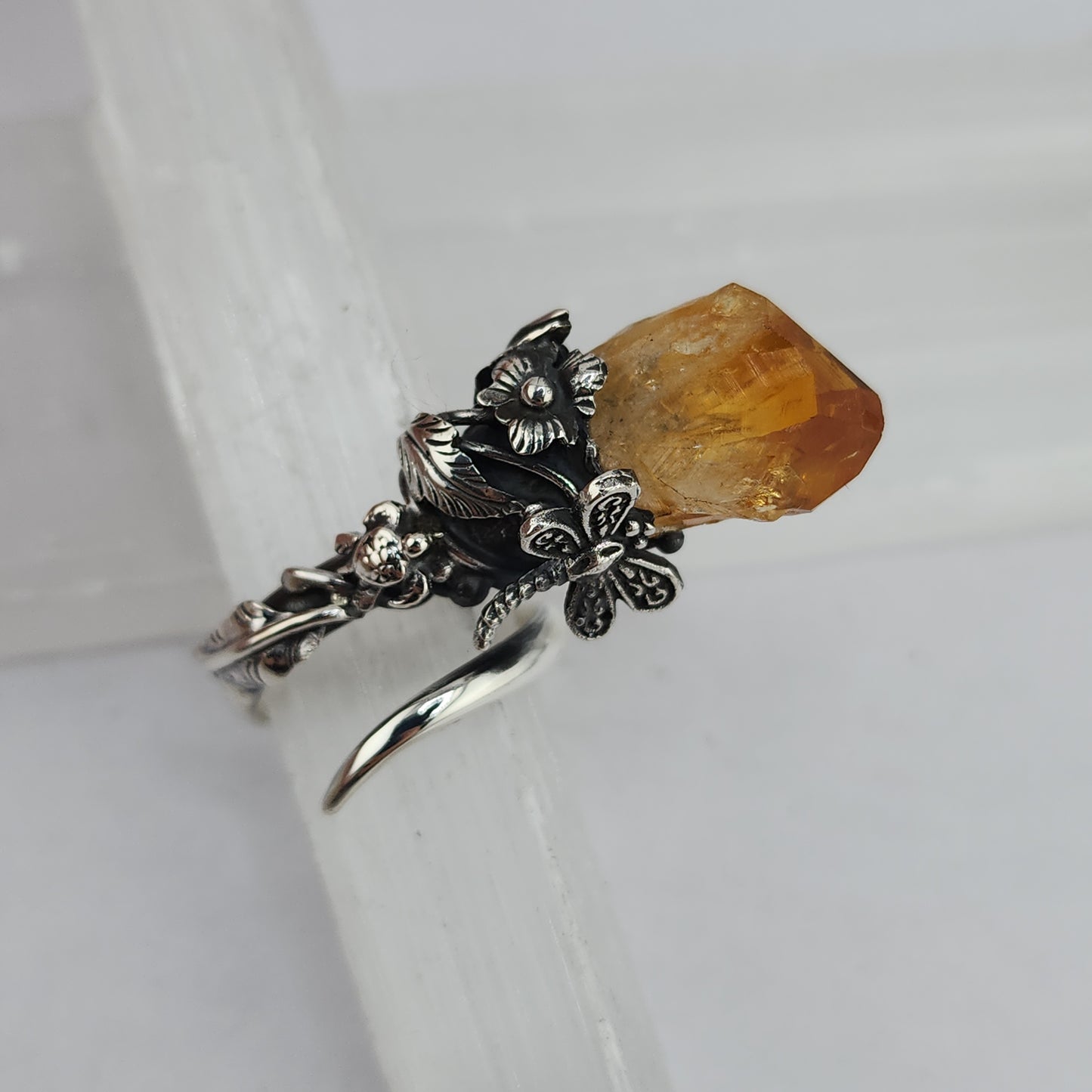 S.S. Shlomo Citrine Dragonfly Pendant