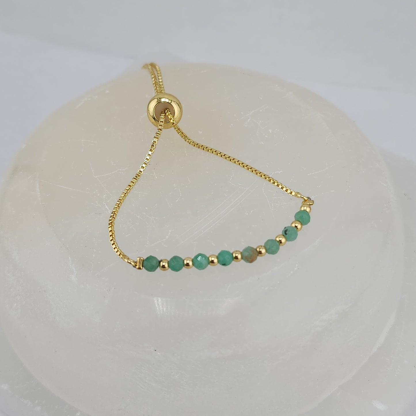 Adjustable Golden Emerald Bracelets