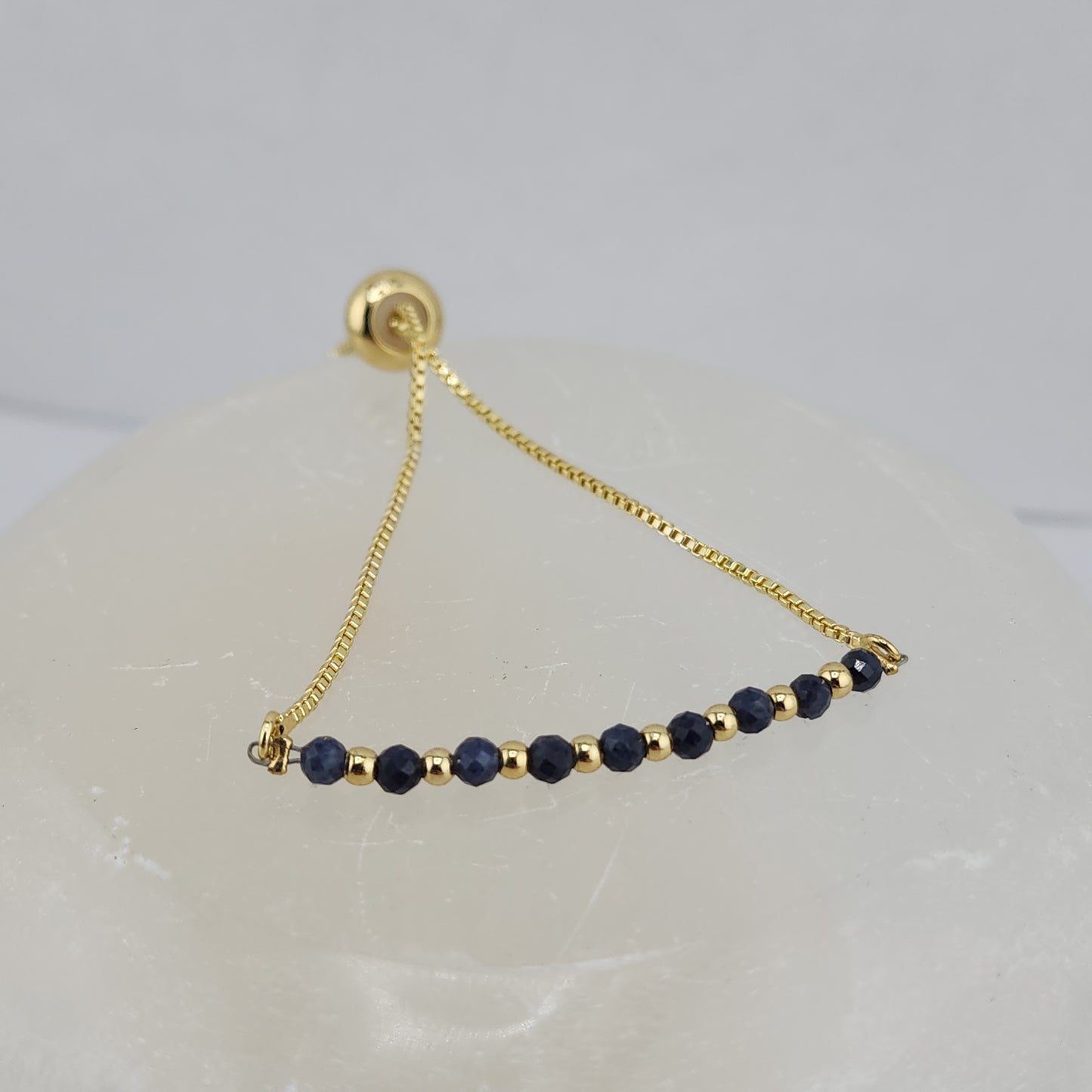 Adjustable Golden Sapphire Bracelets