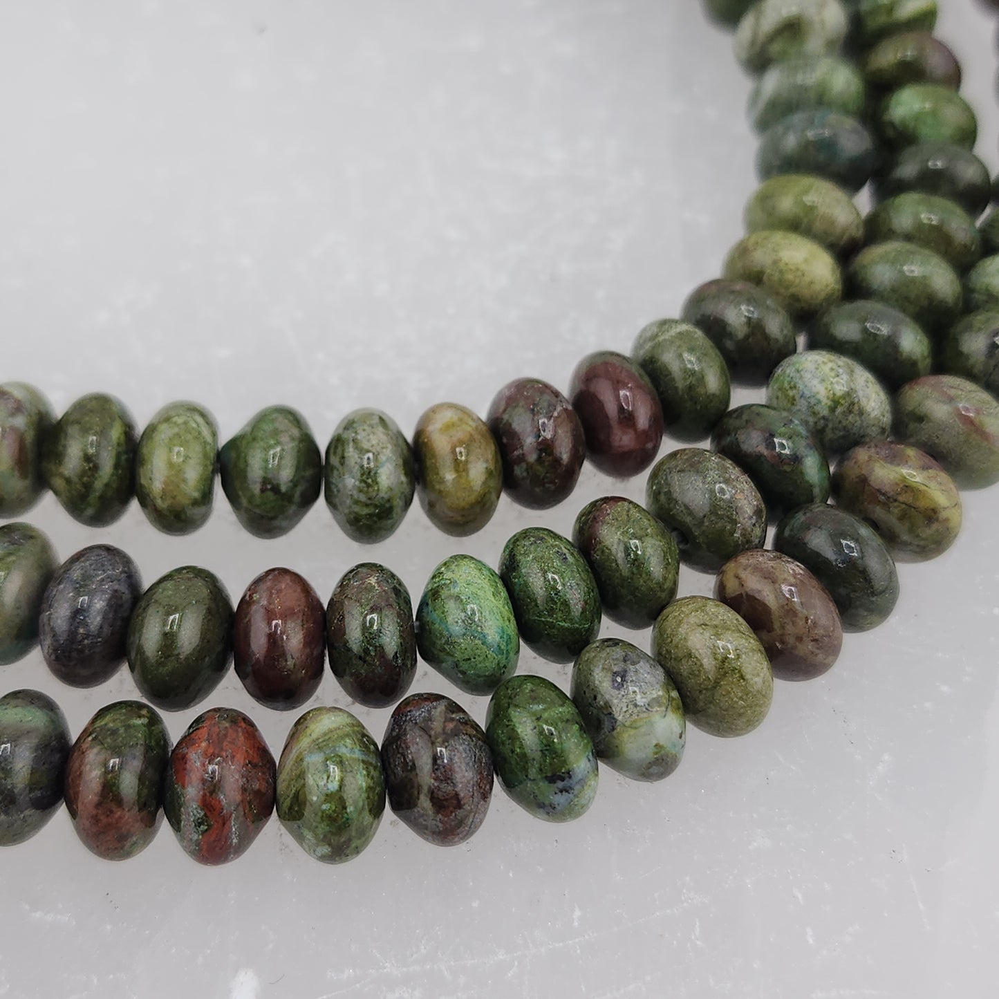 Copper Ore Rondelle Beads