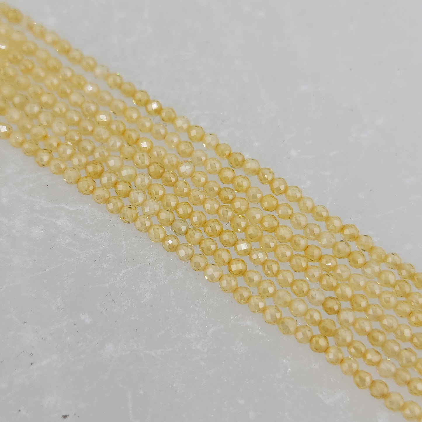Faceted Sunshine Zircon Beads