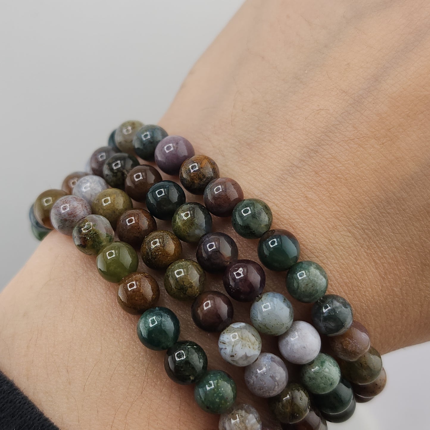 Indian Agate Stretch Malas