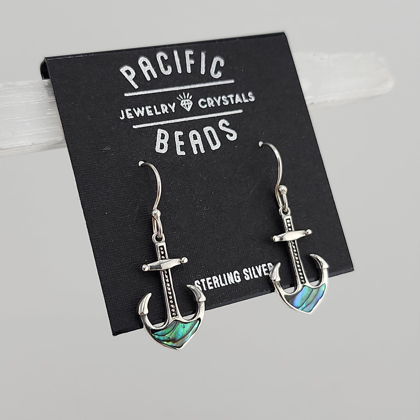 S.S. Abalone Anchor Earrings