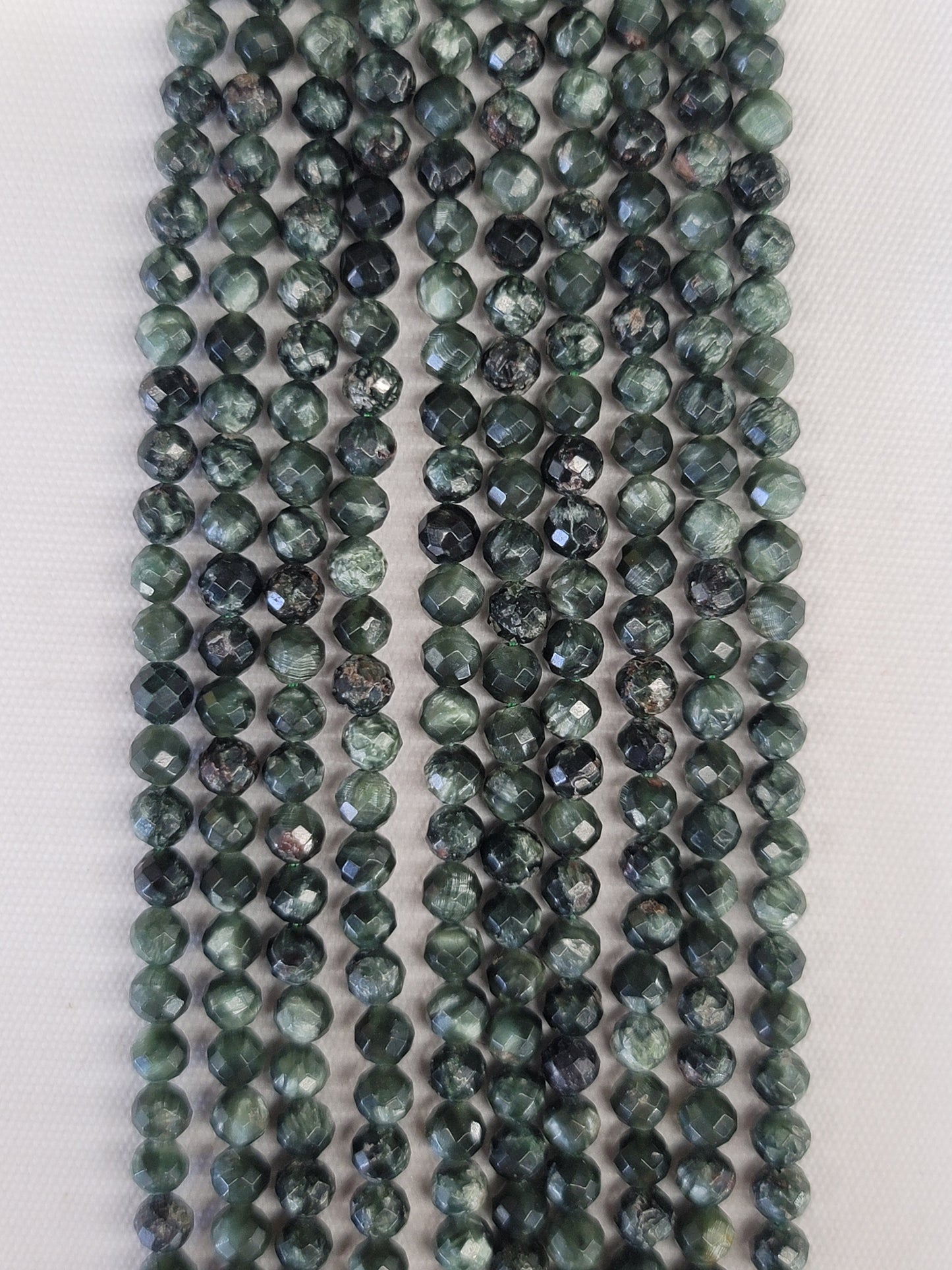 Faceted Seraphinite Beads