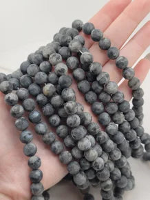 Matte Black Labradorite Beads