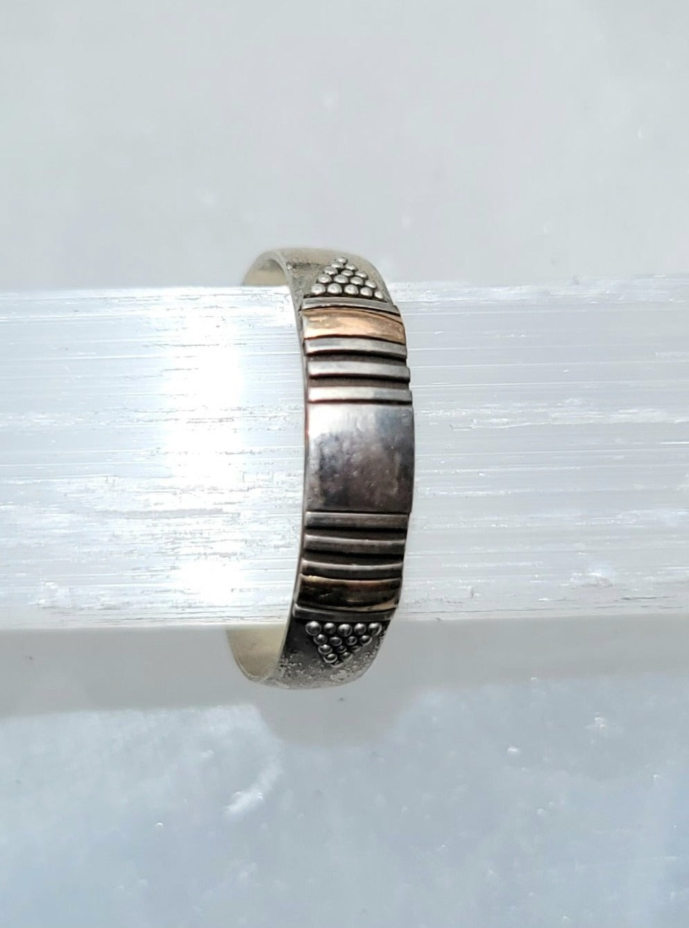 S.S. 18k Gold Overlay Bali Ring