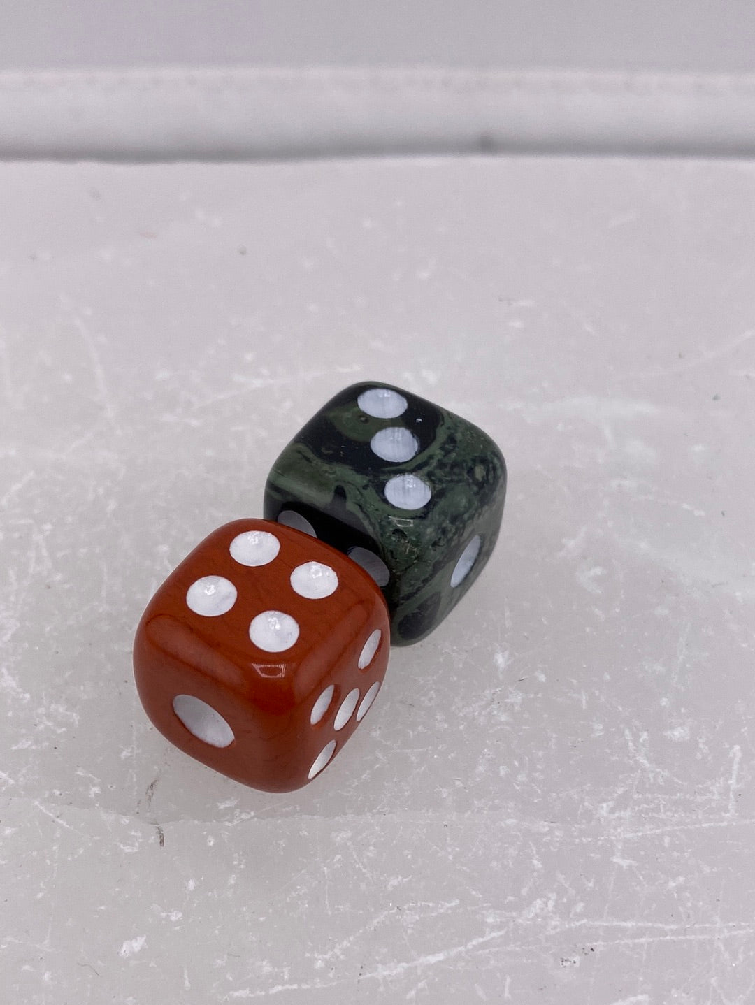 Red Jasper and Kambaba Jasper Dice (2pc)