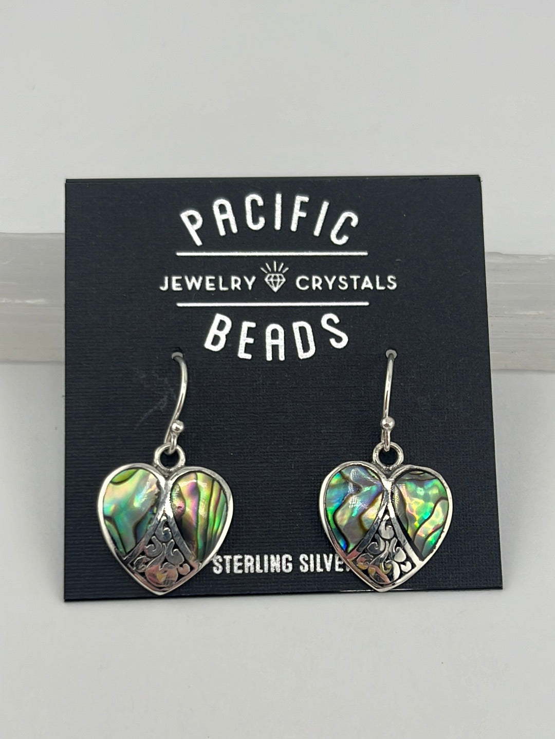 S.S. Abalone Heart Drop Earrings