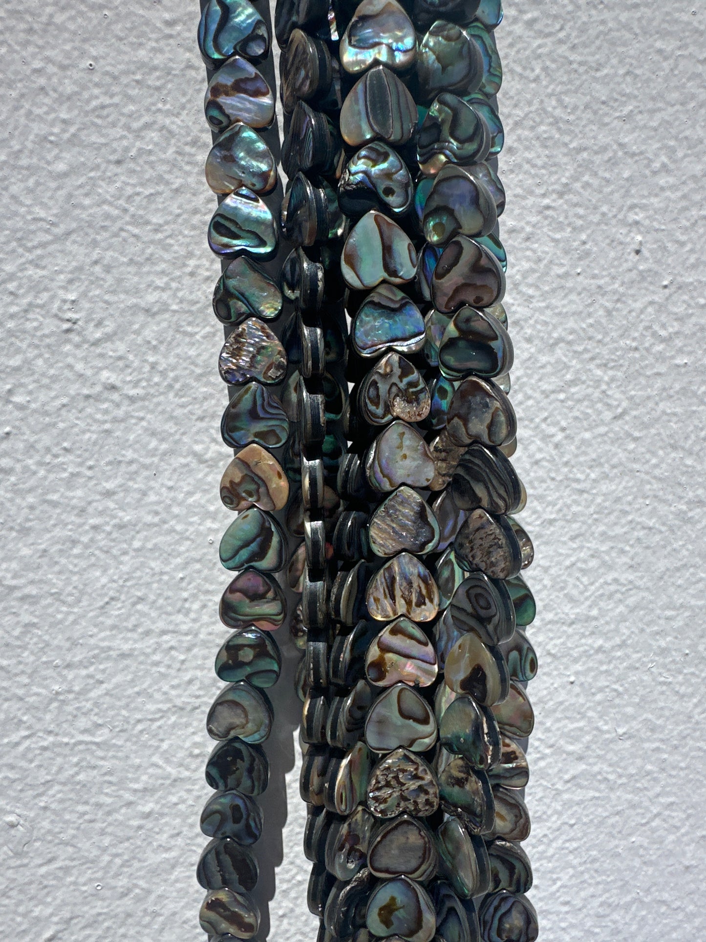 Abalone Heart Beads