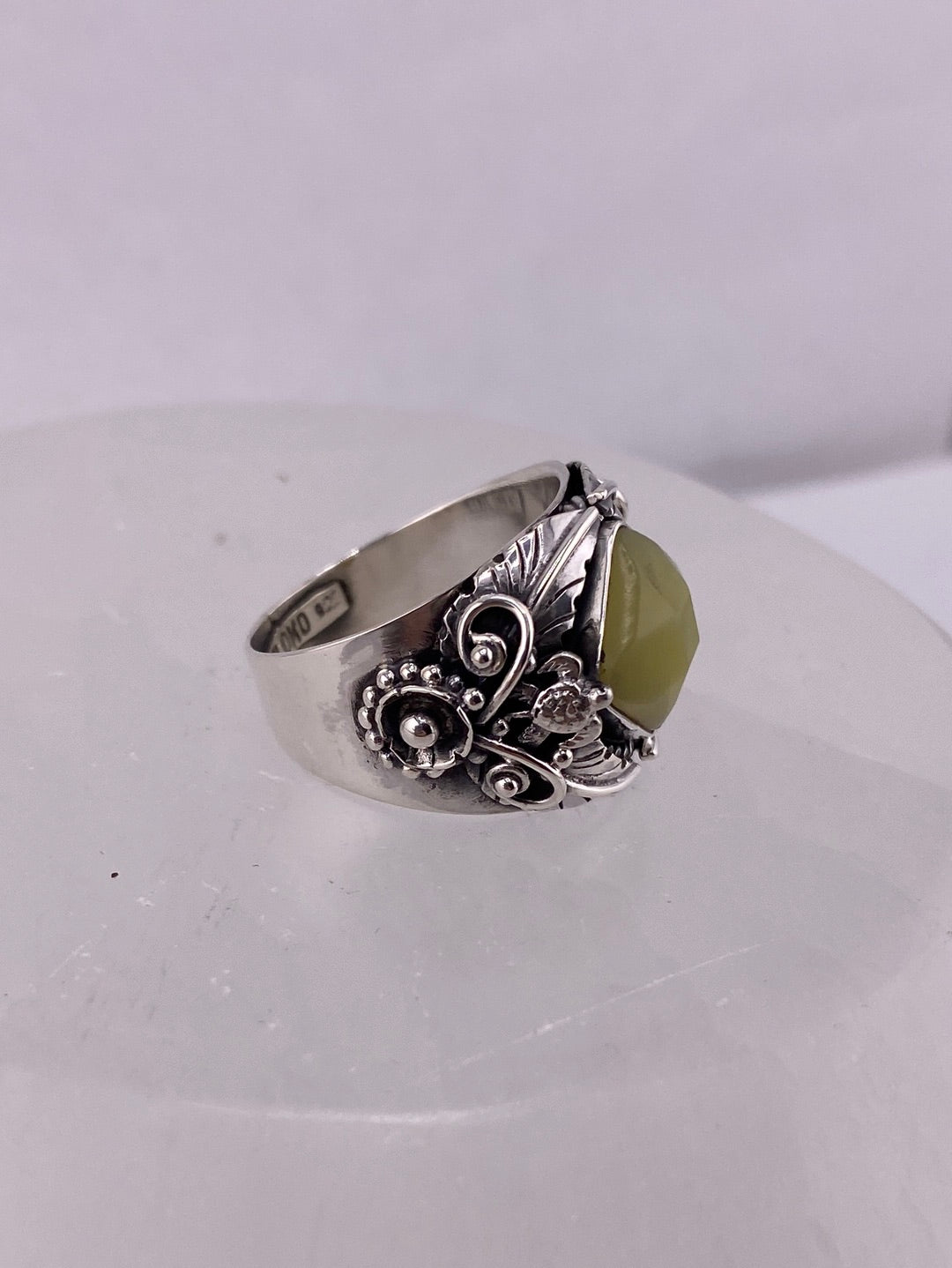 S.S. Shlomo Faceted Jade Band Rings