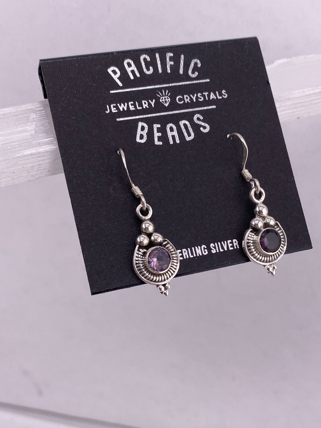 S.S. Faceted Amethyst Drop Earrings