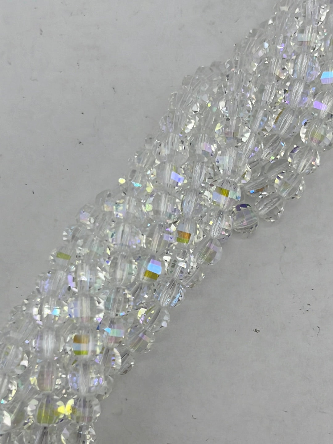 AB Moonlight Crystal Rectangular Faceted Beads