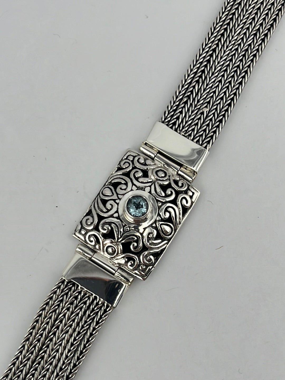 S.S. Blue Topaz Bracelets