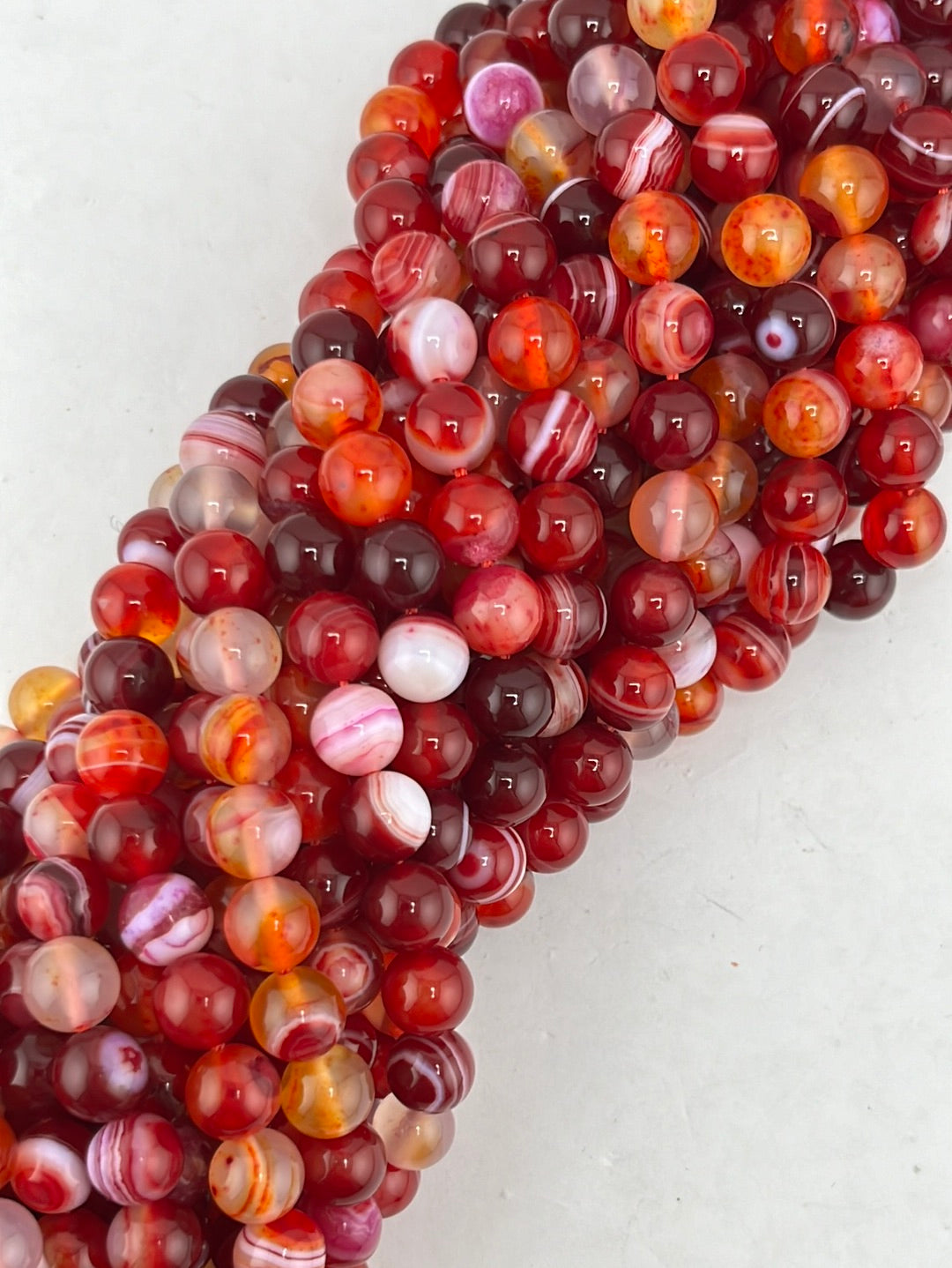 Red Agate Beads