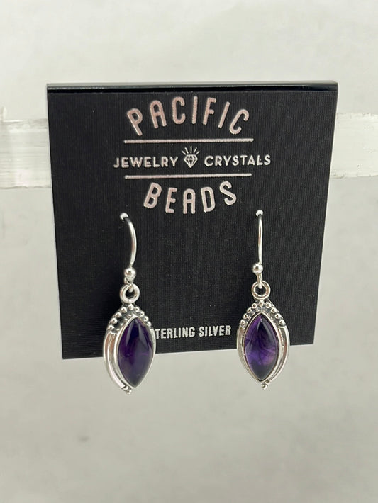 Pacific Beads amethyst earrings