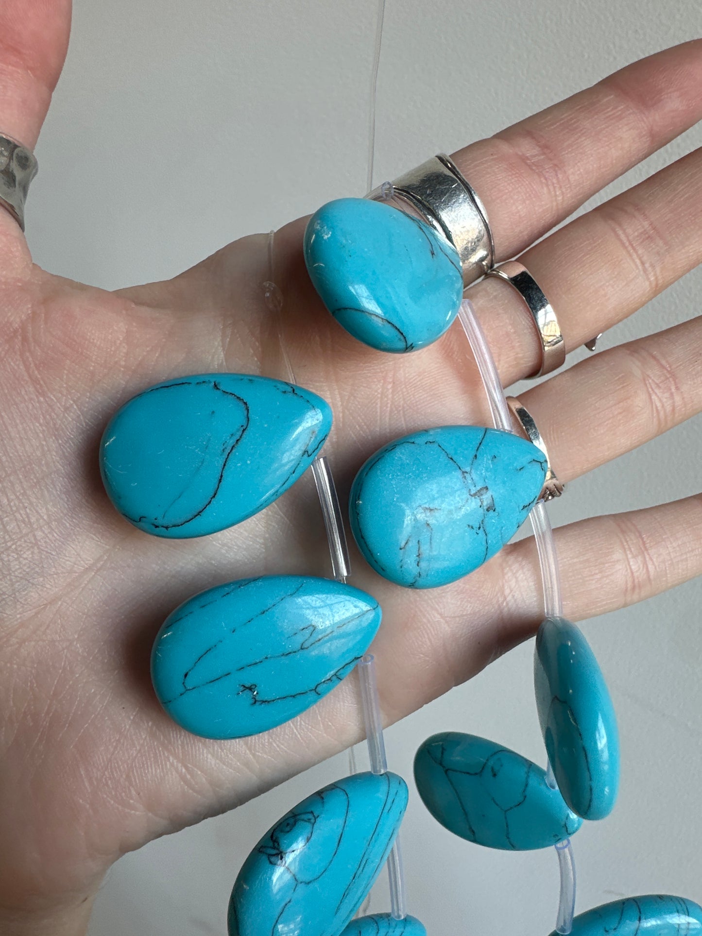 Magnesite Teardrop Beads