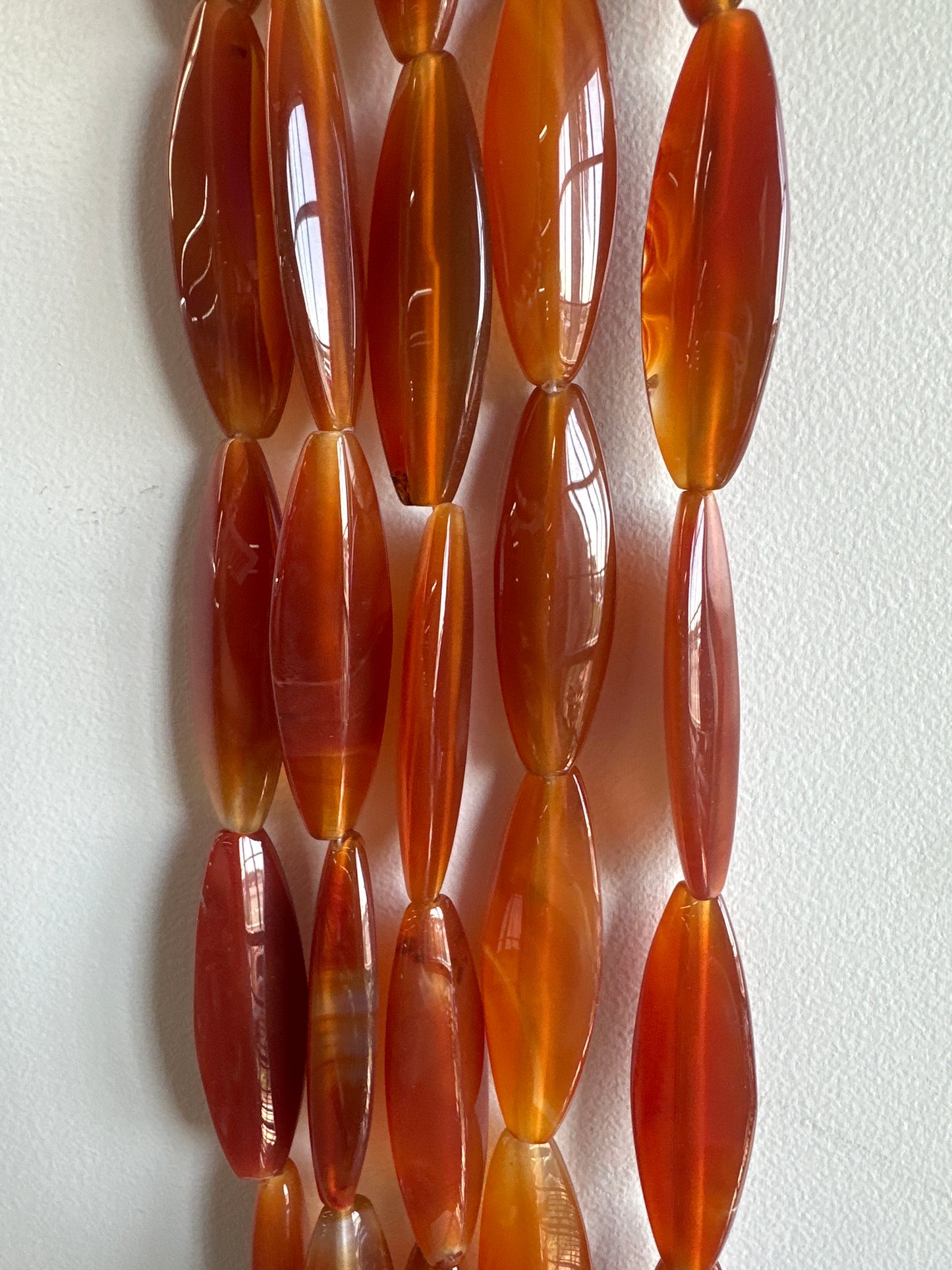 Carnelian Marquise Beads