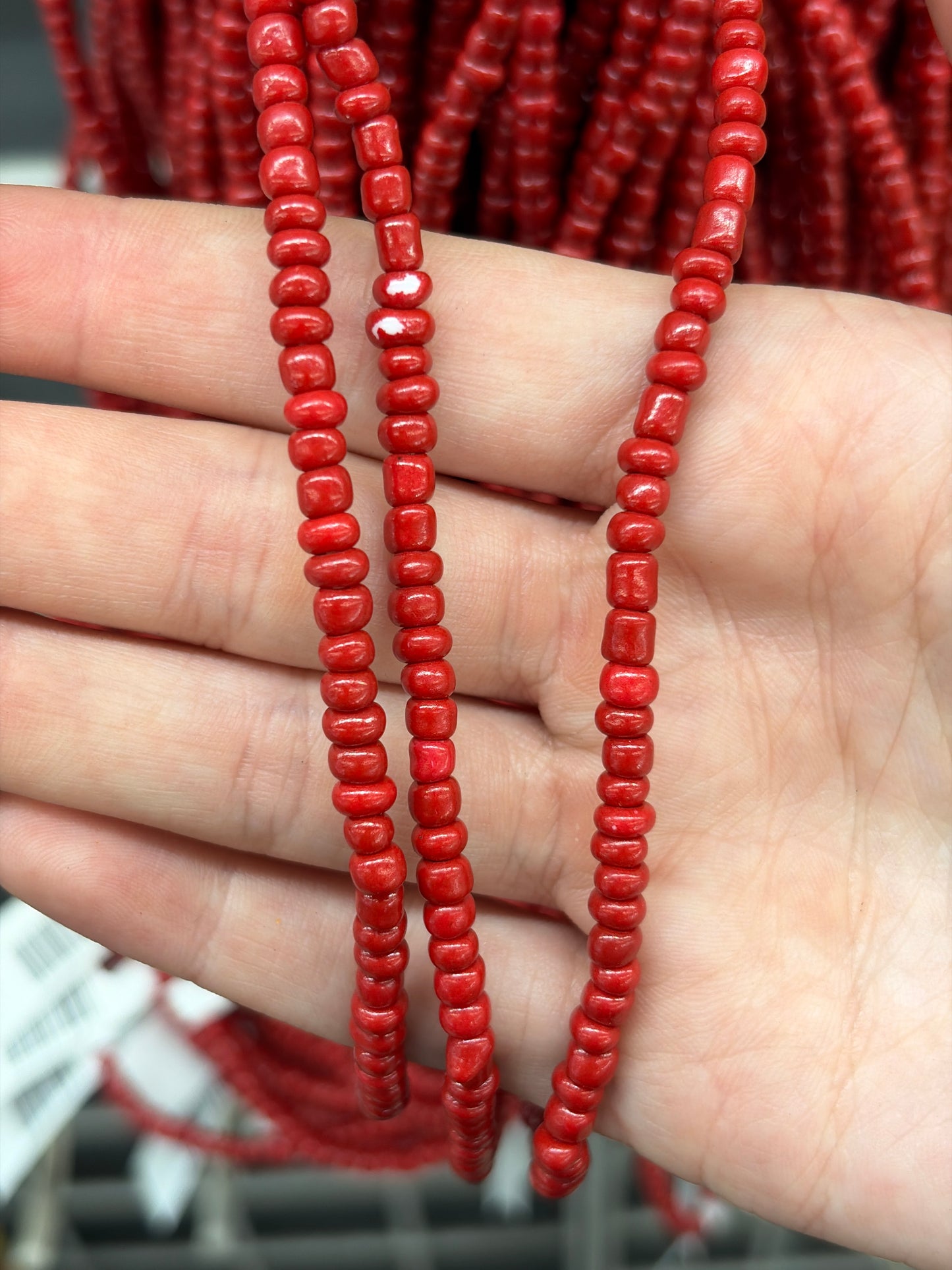 Cherry Red Glass Seed Beads