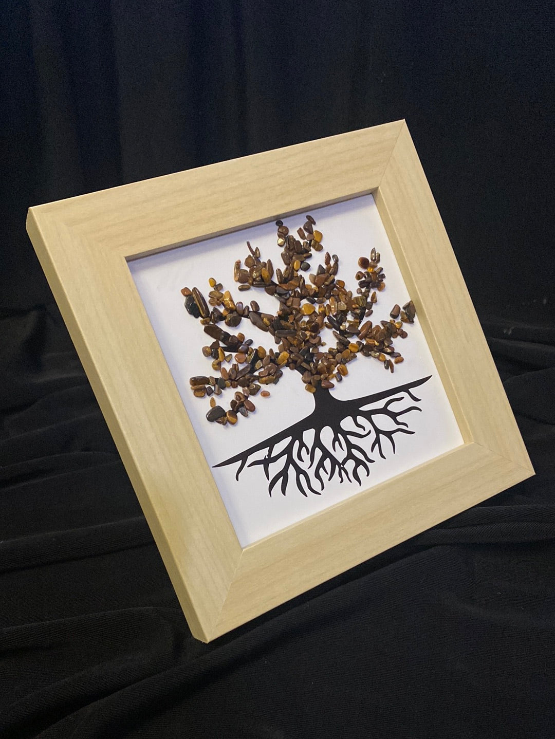 Framed Tiger Eye Tree of Life