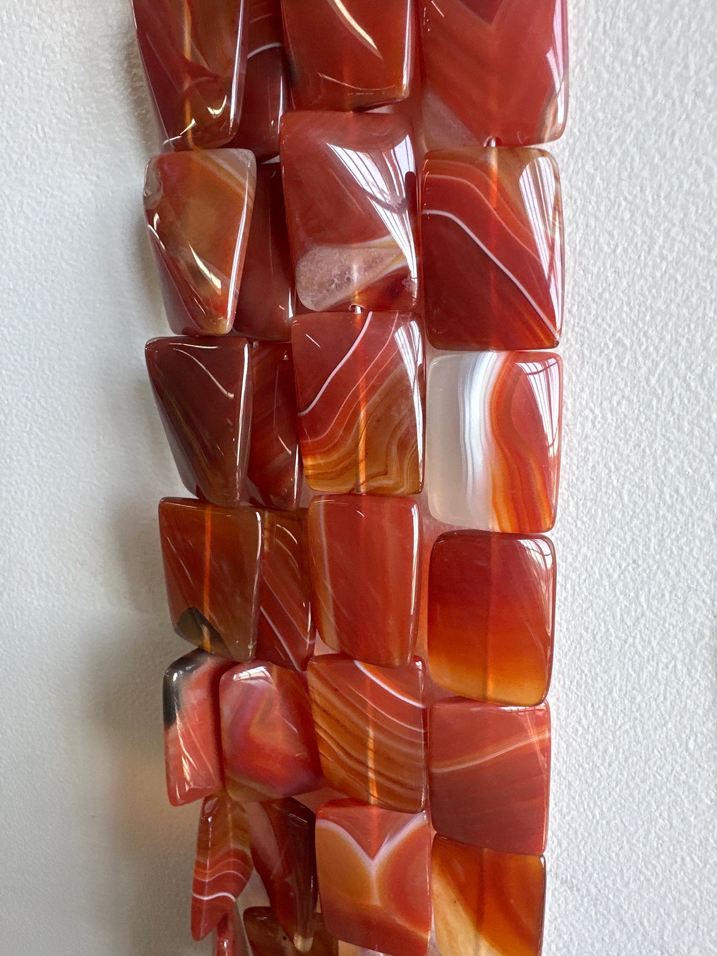 Carnelian Rectangle Beads