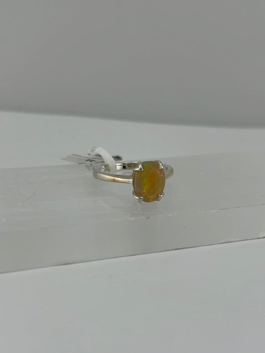 opal ring in Sterling Silver