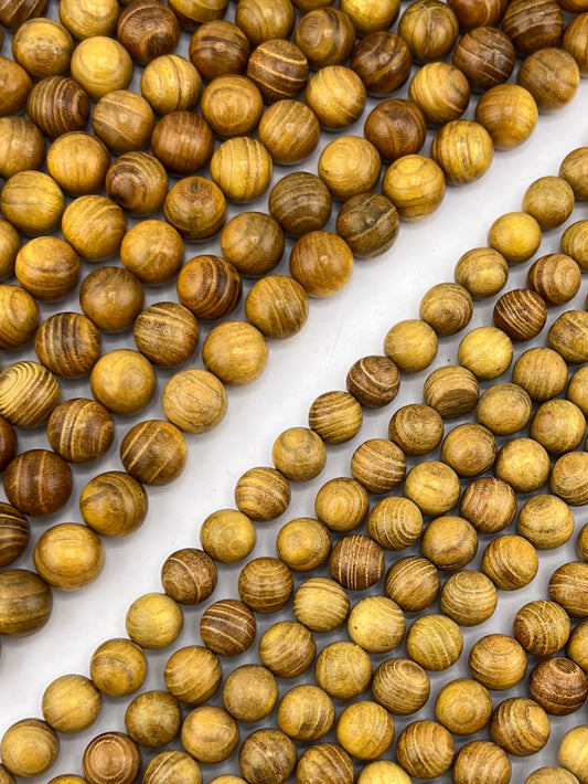 Yellow Wood Beads