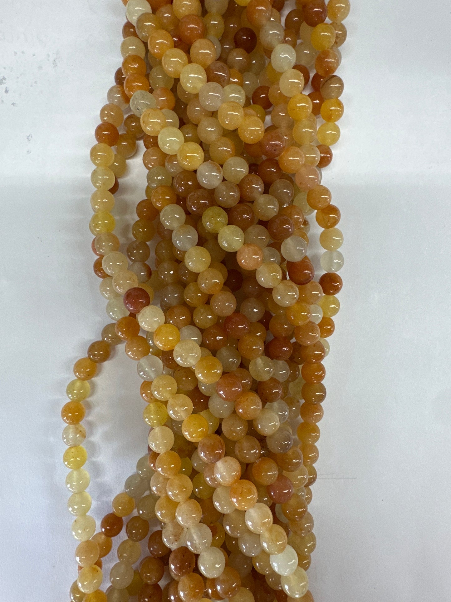Yellow Orange Aventurine Beads
