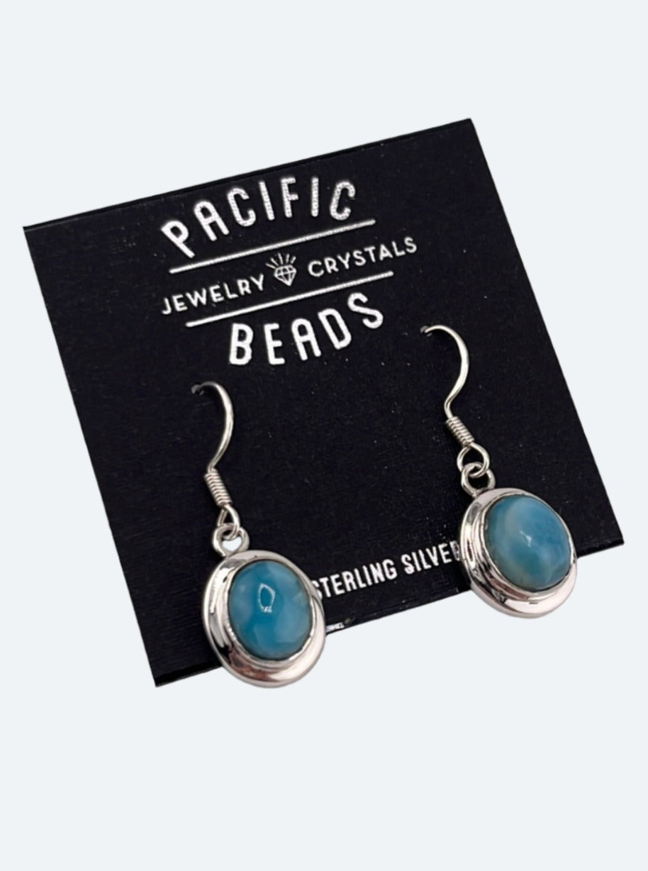 Larimar earrings in Sterling Silver