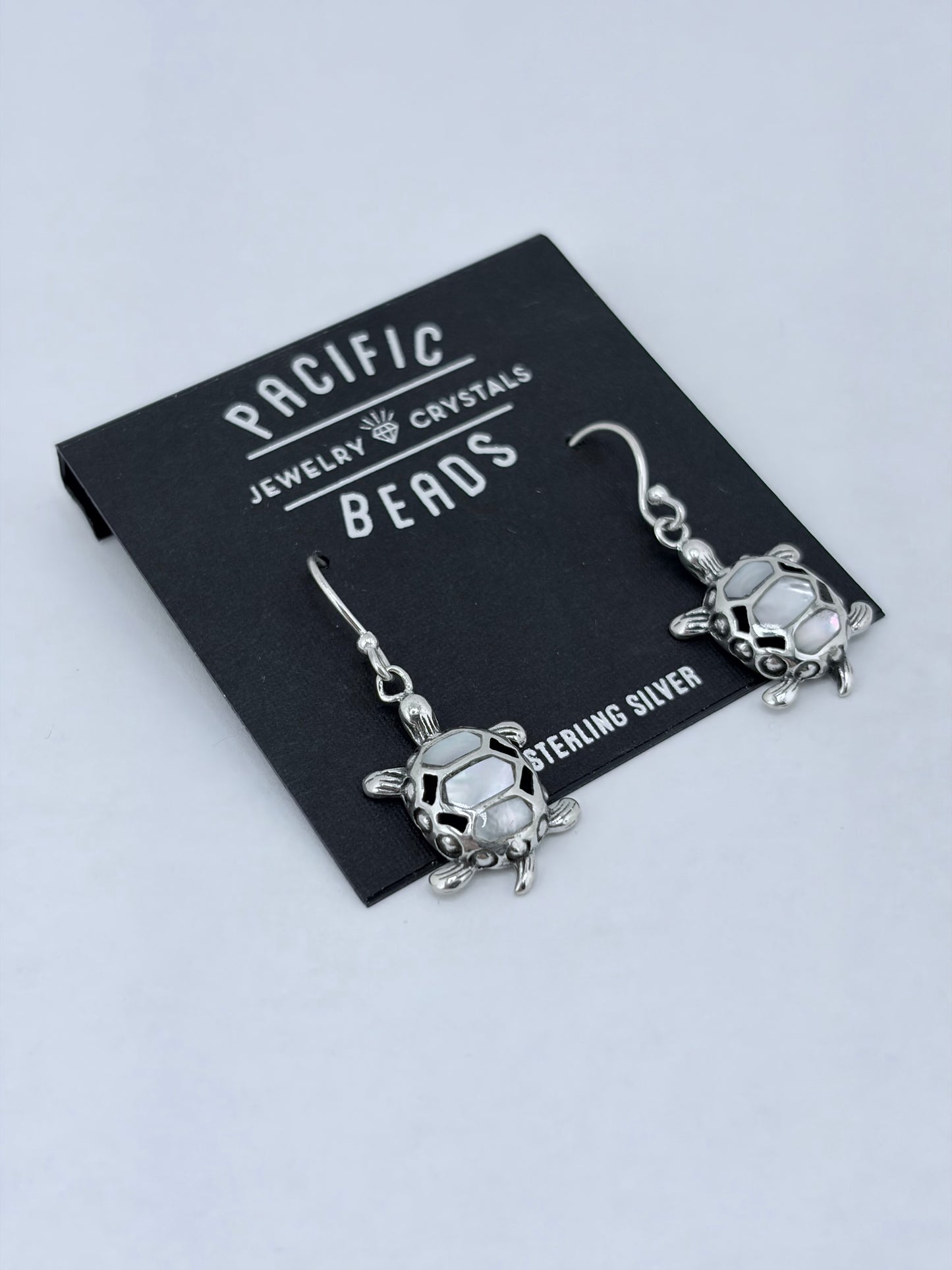 S.S. Mother of Pearl Turtle Earrings