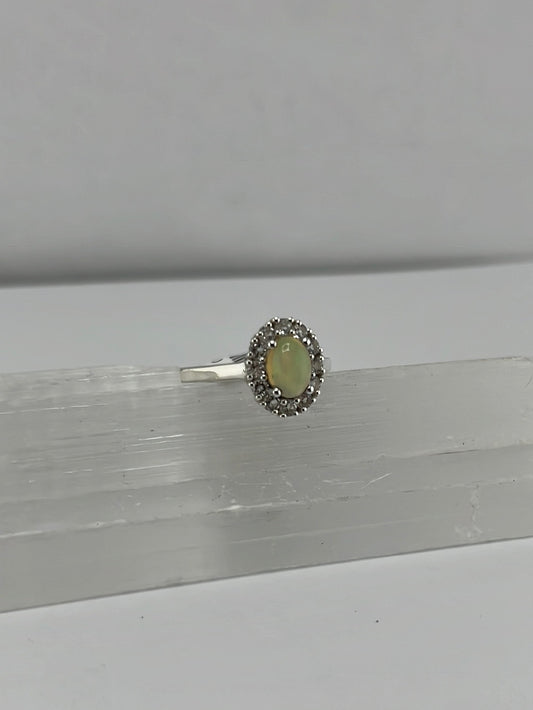 S.S. AAA Grade Opal and Zircon Rings