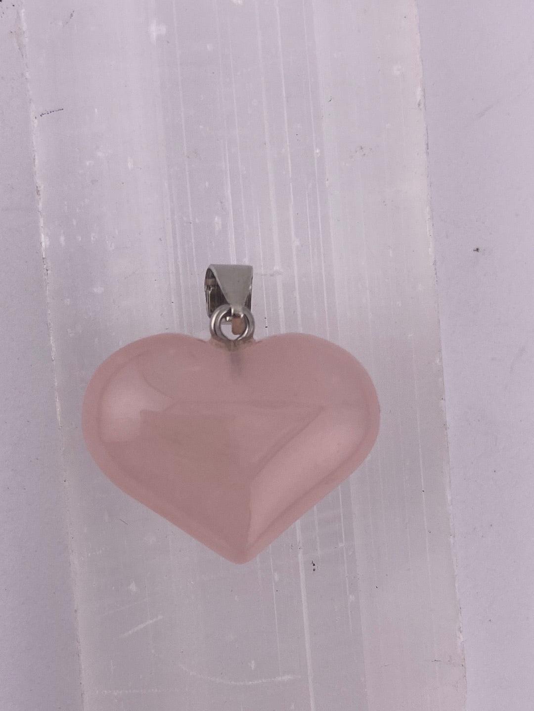 Rose Quartz Heart Pendants (Bulk)