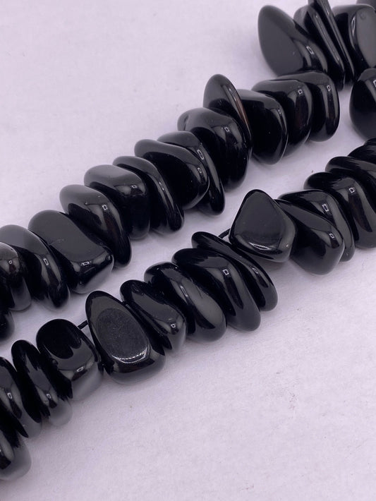 Black Onyx Free Form Drop Beads