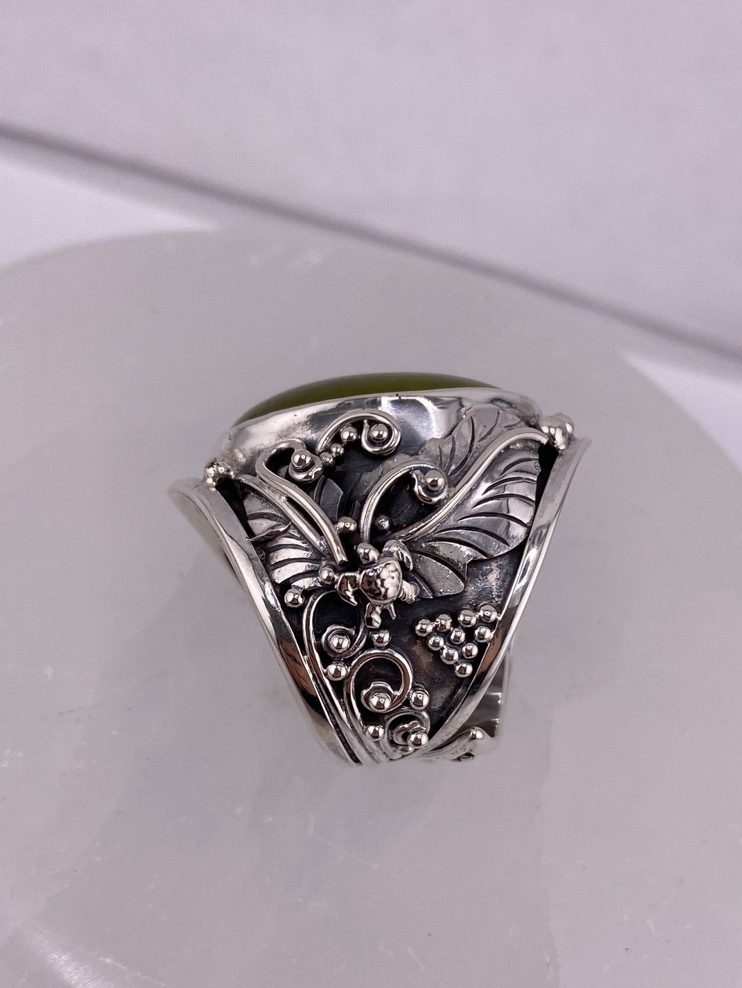 S.S. Shlomo Adjustable Jade Rings