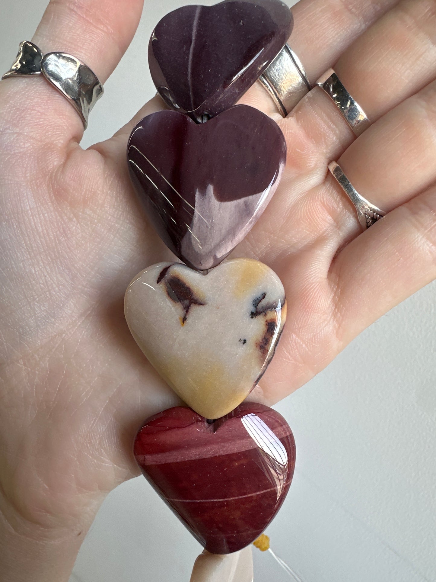 Mookite Heart Beads