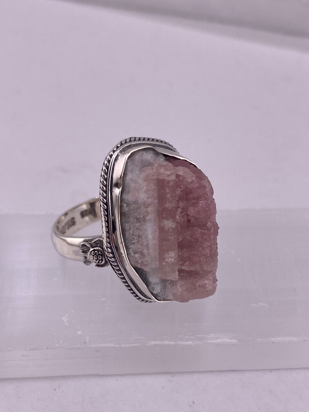 S.S. Shlomo Raw Pink Tourmaline Ring