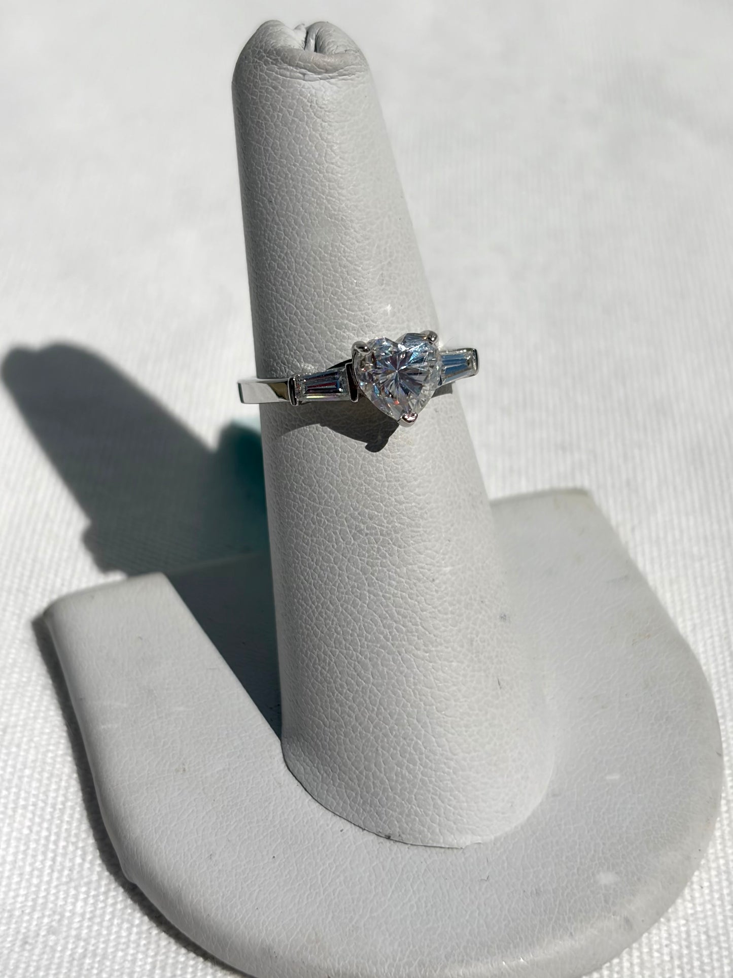 S.S. Moissanite Heart Rings