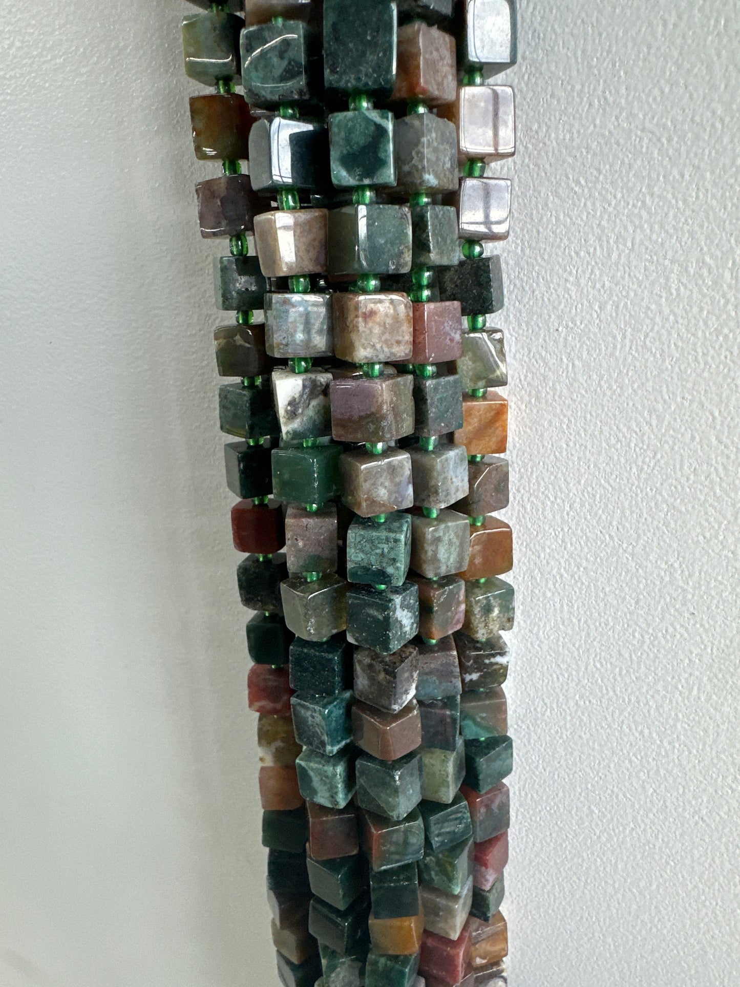 Indian Agate Cube Beads