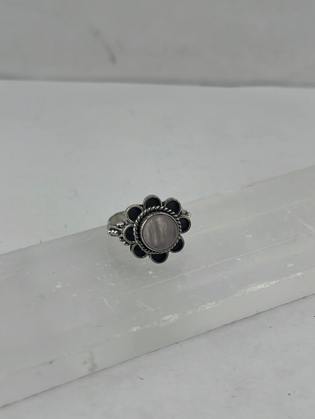 Pacific Beads rose quartz ring