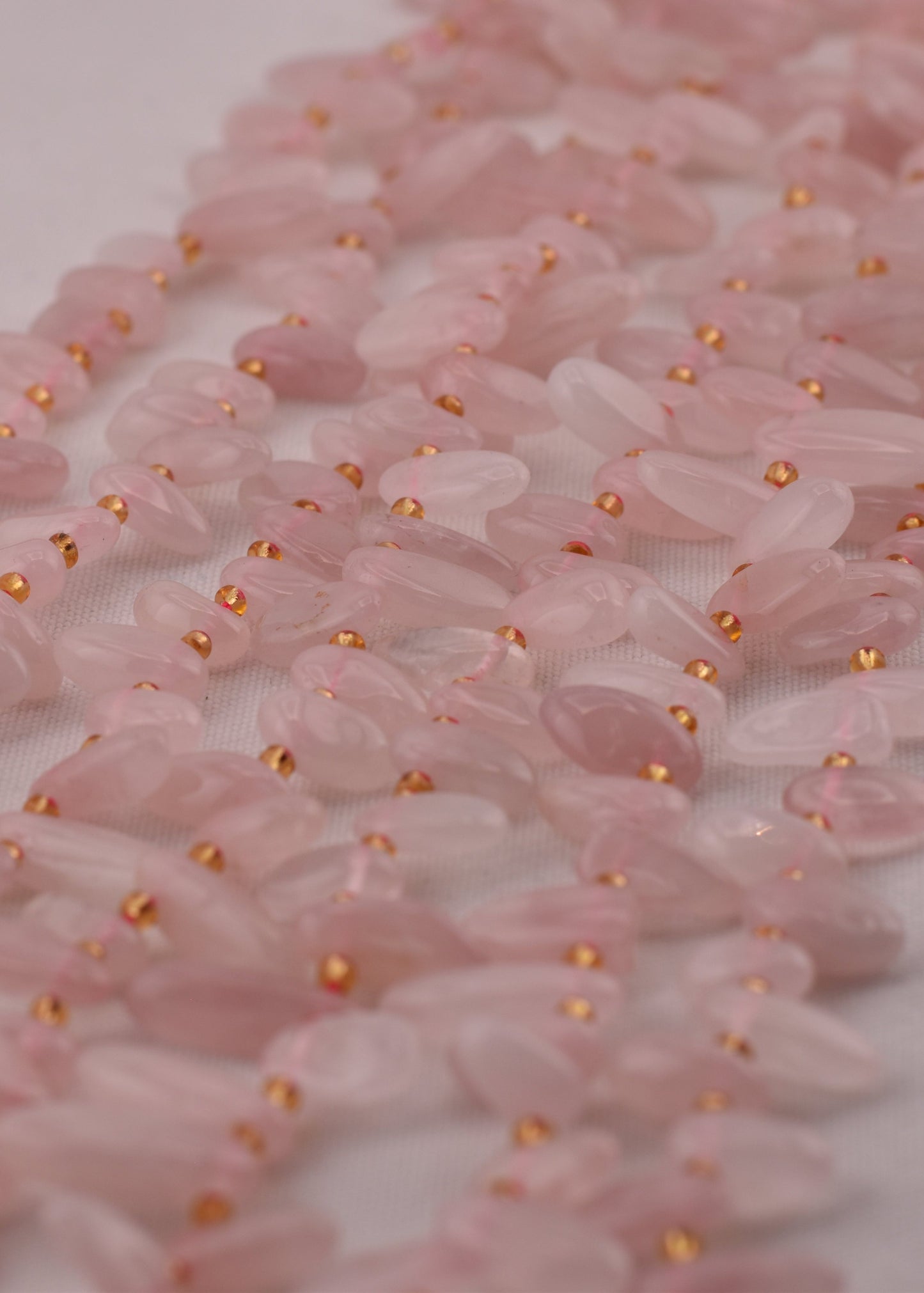 Dancing Rose Quartz Nugget Beads
