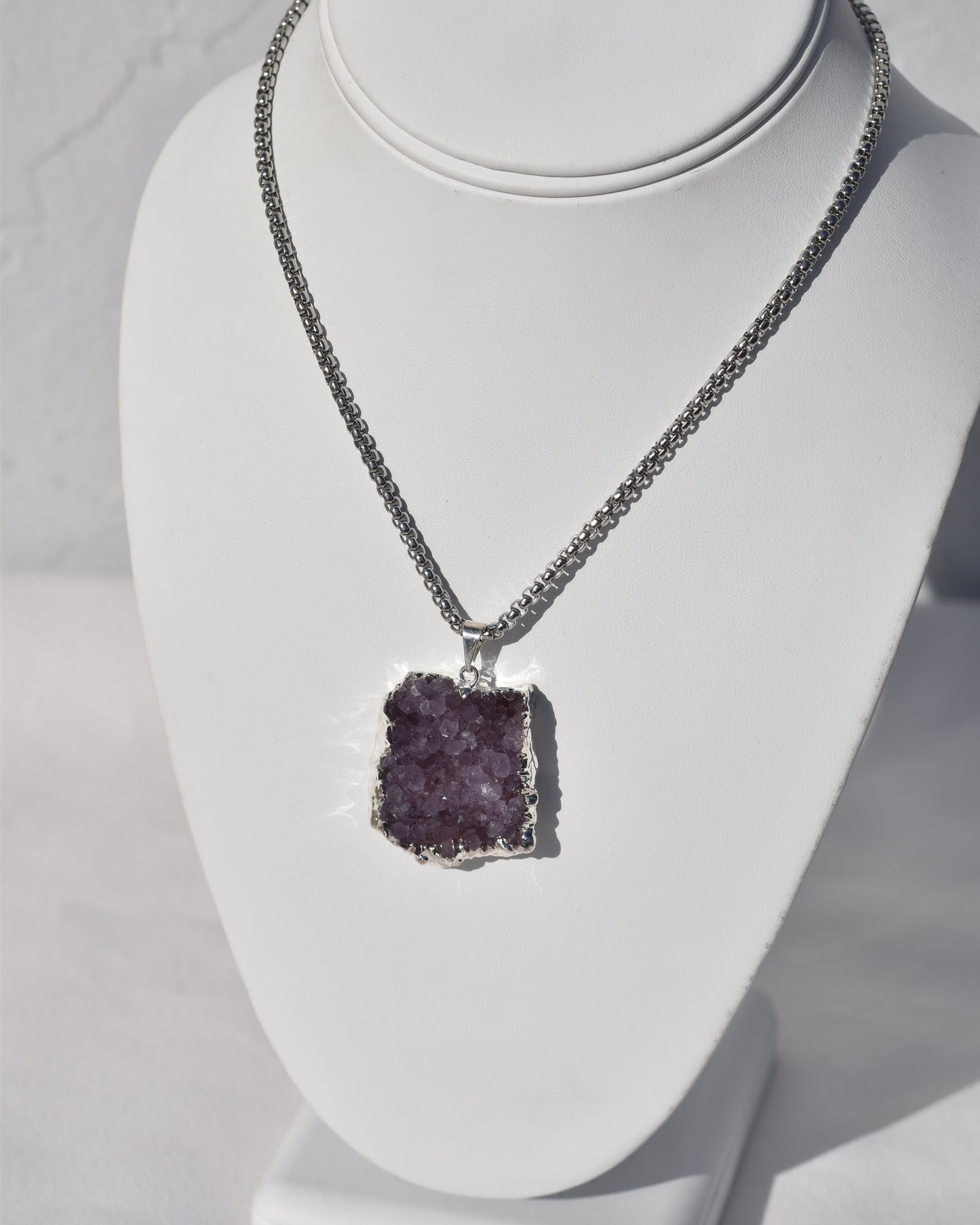 Sterling silver Amethyst Pendants available at wholesale and retail prices, only at our crystal shop in San Diego!