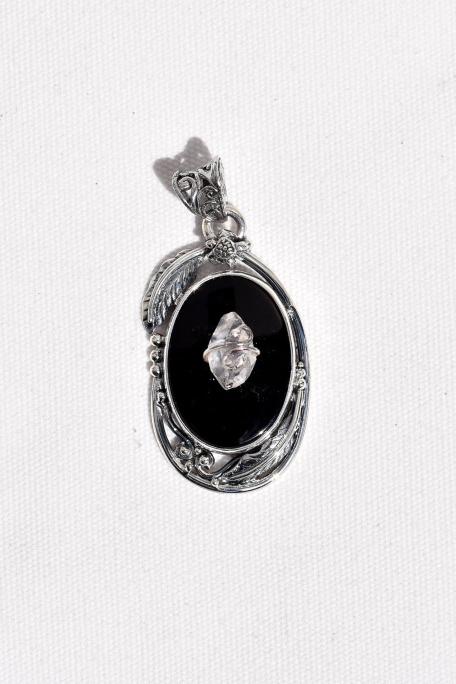 Sterling silver Herkimer Diamond Pendant available at wholesale and retail prices, only at our crystal shop in San Diego!