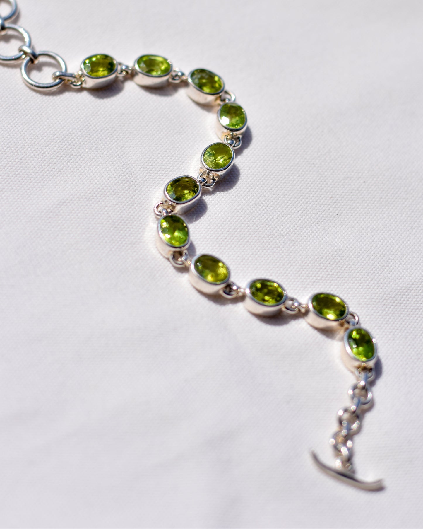 S.S. Faceted Peridot Bracelet