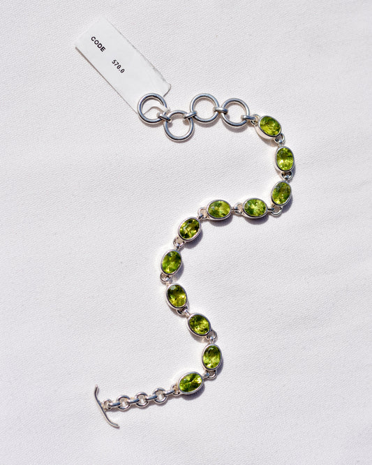 S.S. Faceted Peridot Bracelet