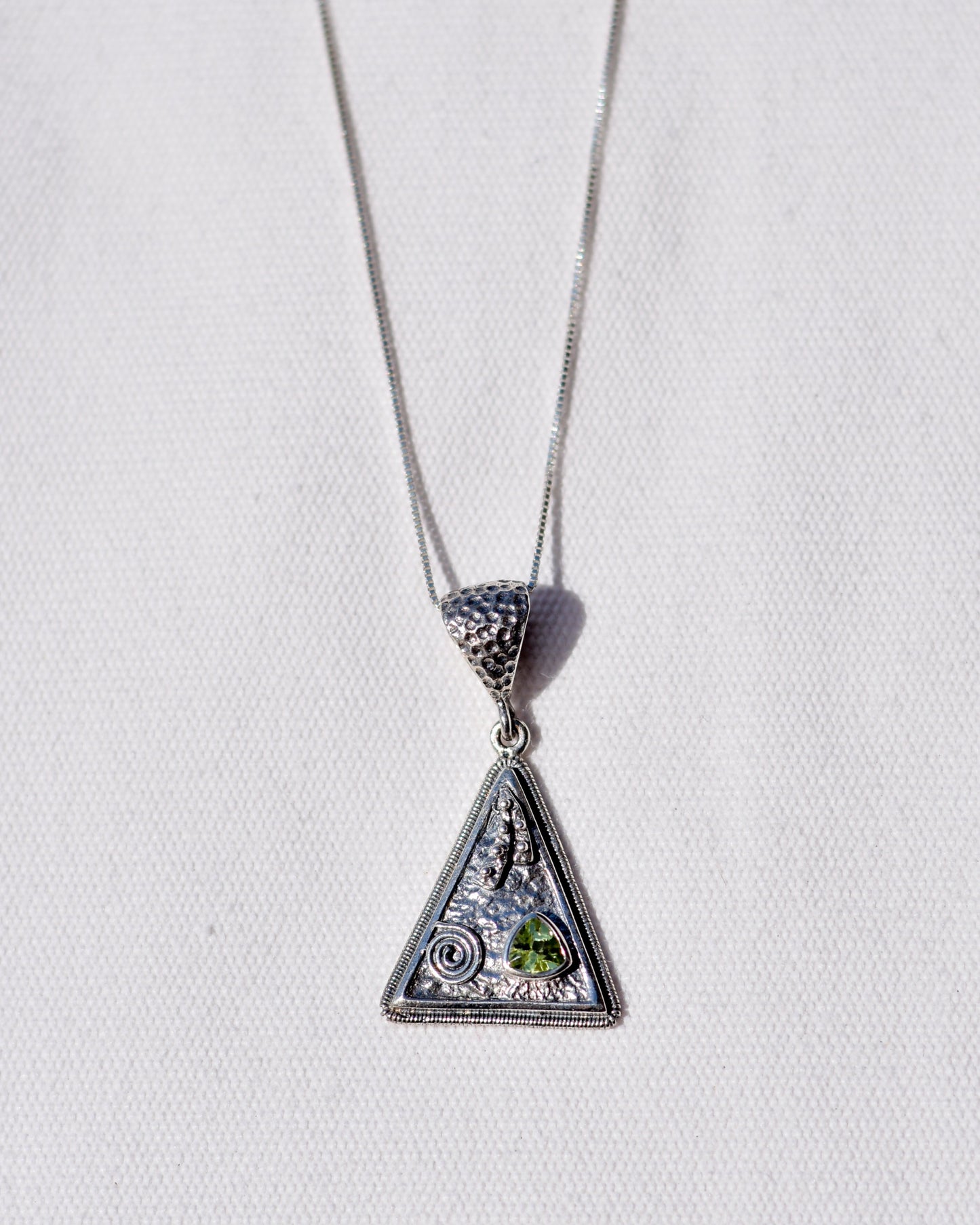 S.S. Peridot Triangle Necklaces