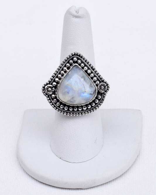 S.S. Shlomo Rainbow Moonstone Rings